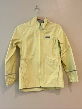 Patagonia Kids Torrentshell 3 Layer Rain Jacket Size 14 Milled Yellow